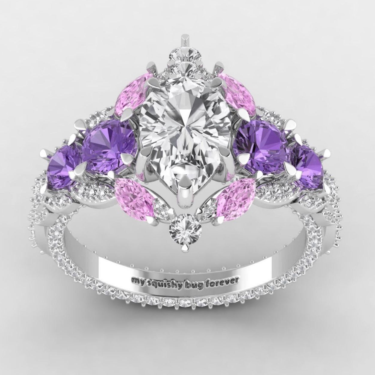 Pear Cut Trillion Ring