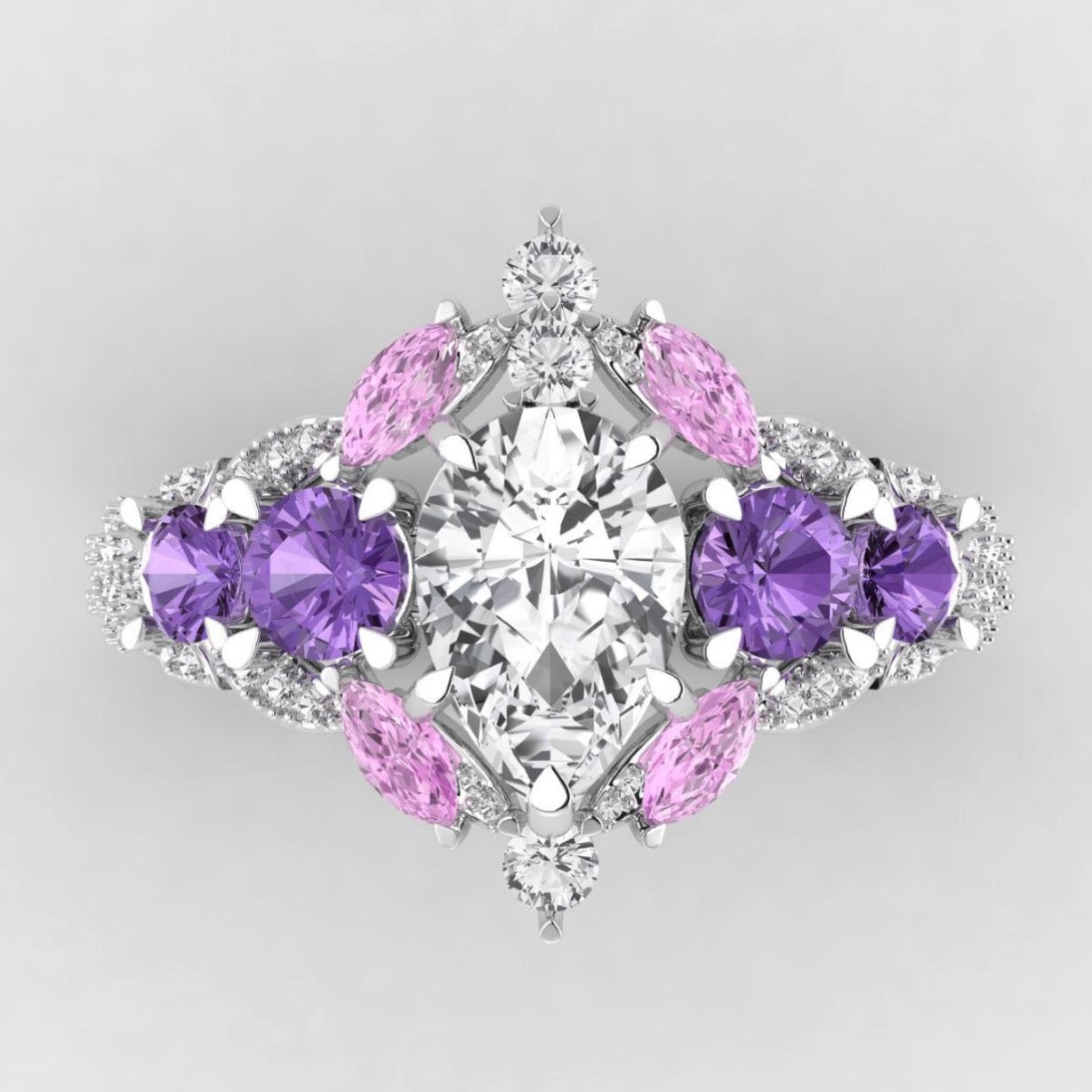 Pear Cut Trillion Ring