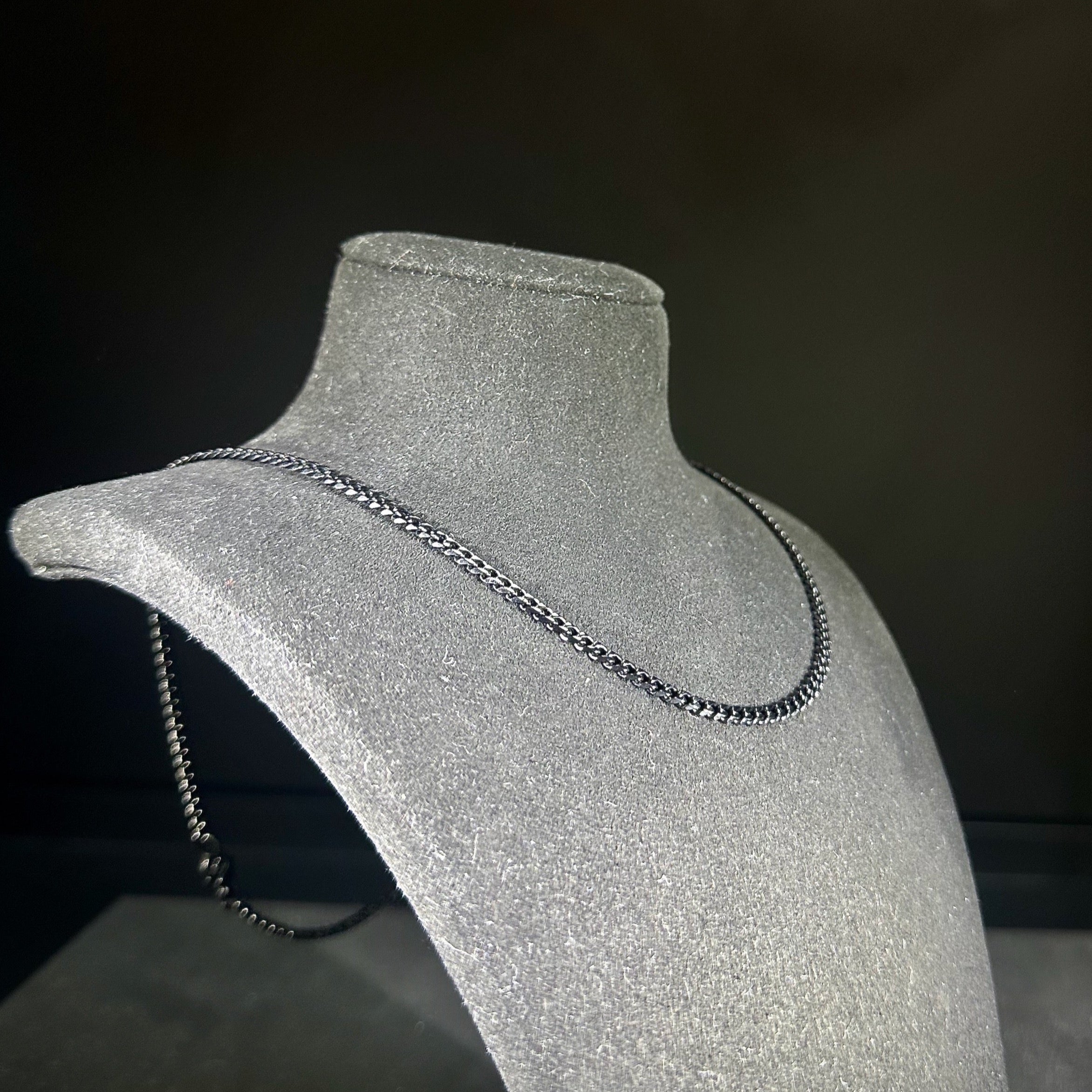 Micro 3mm Black Cuban Chain