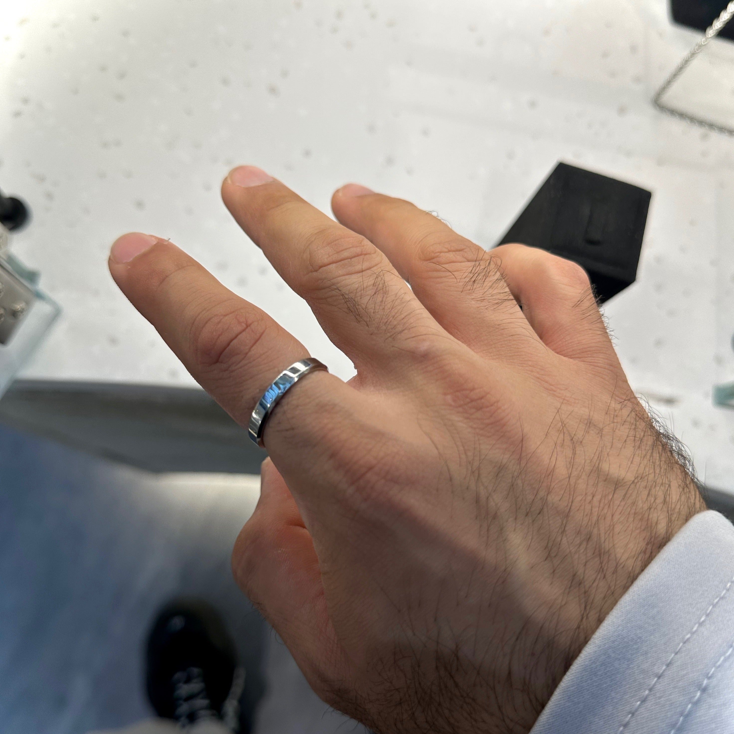 Polished Micro Band Omniproof Ring