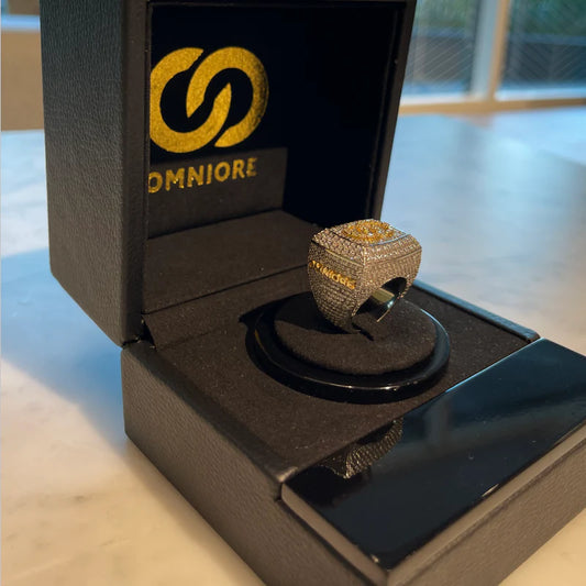 SOLID SILVER CUBIC ZIRCON OMNIORE CHAMPIONSHIP RING