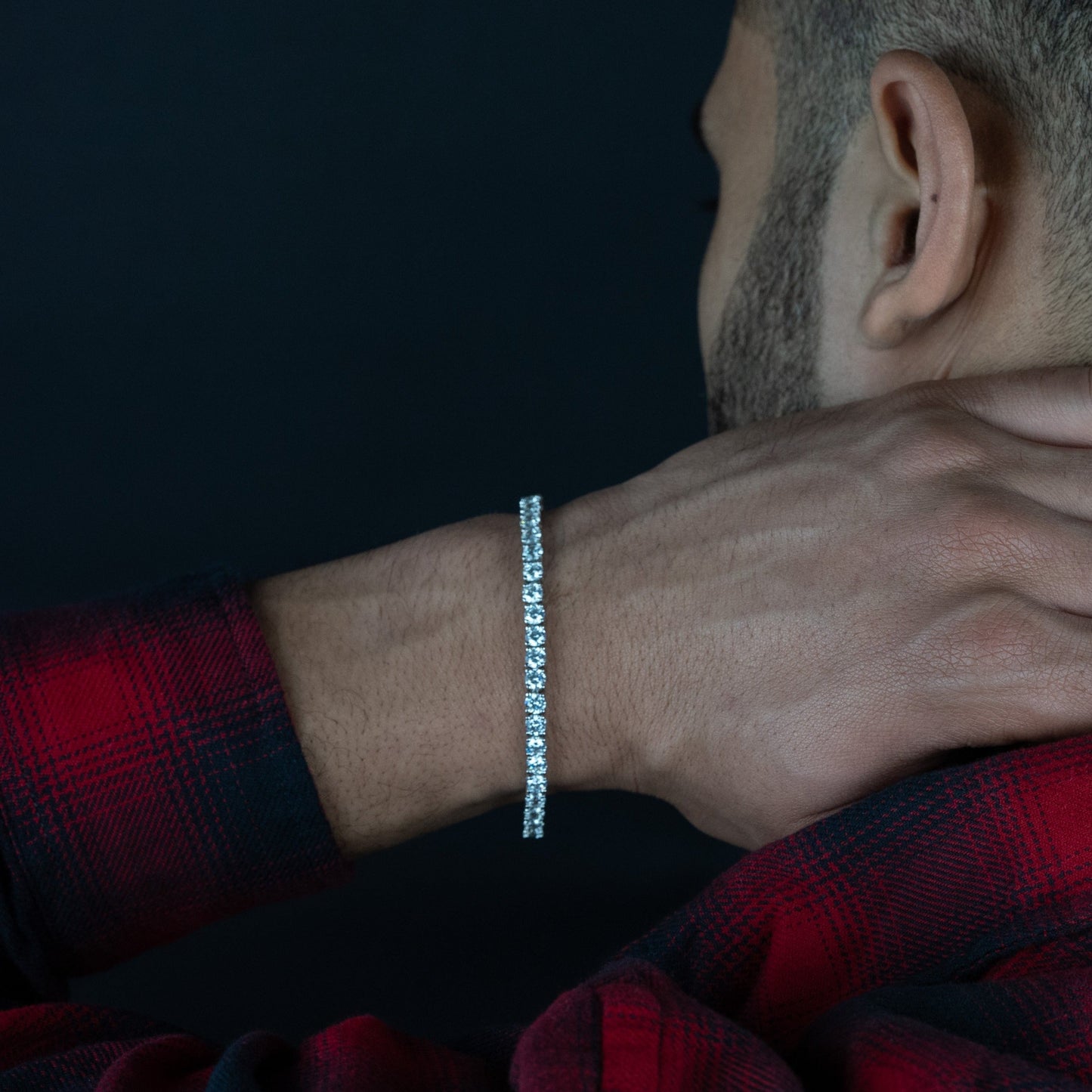 4mm Round Silver Tennis Bracelet