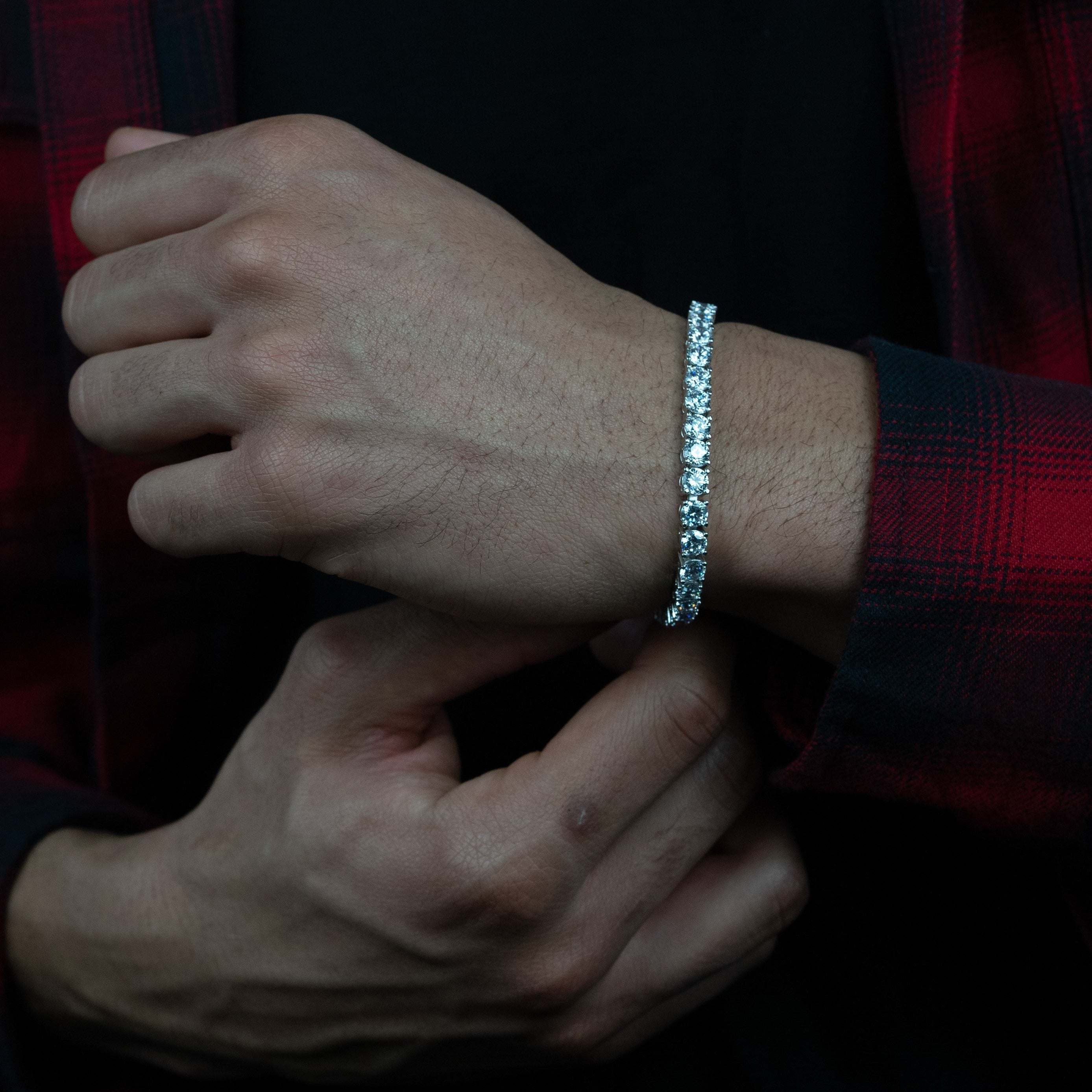 5mm Round Silver Tennis Bracelet