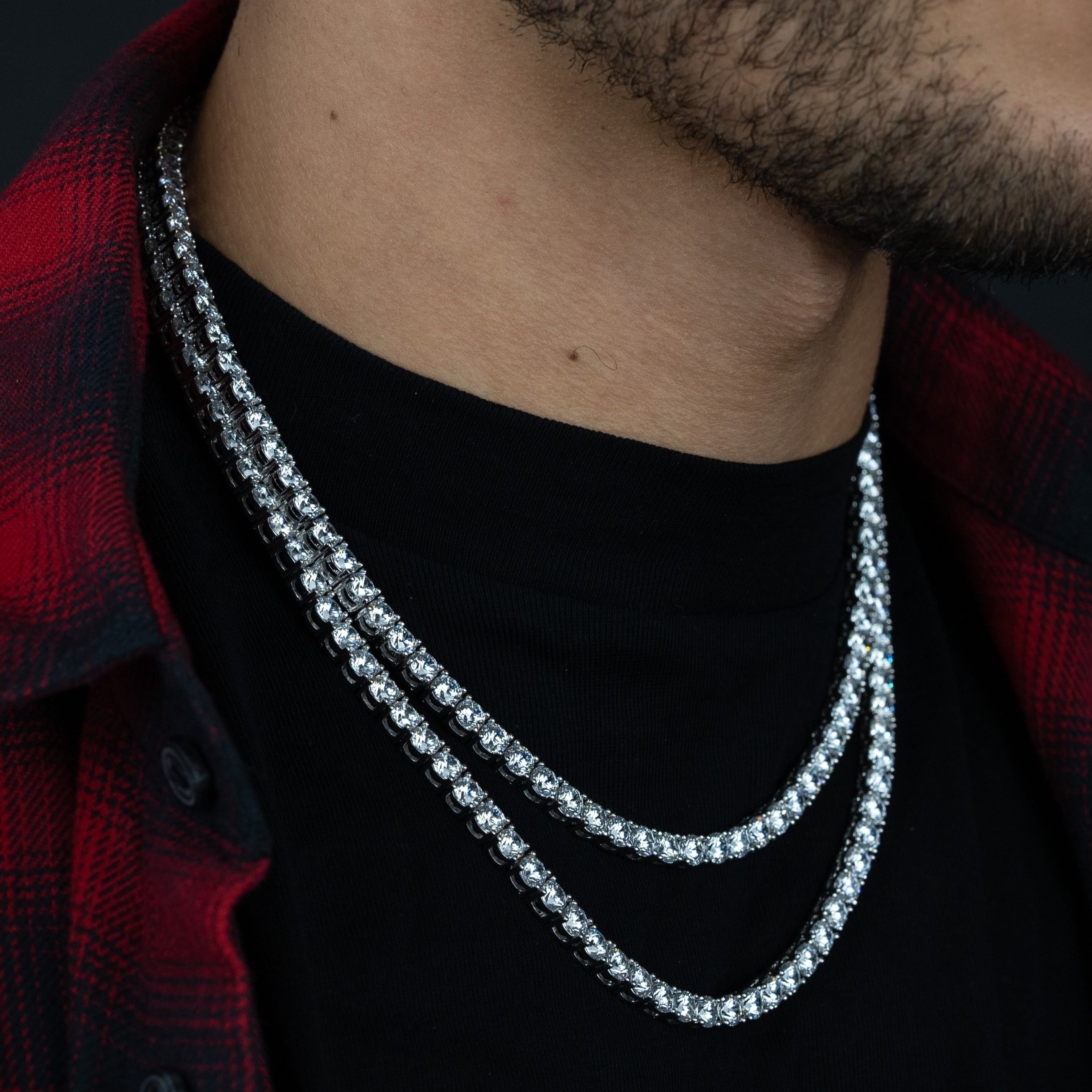 5mm Round Silver Tennis Chain