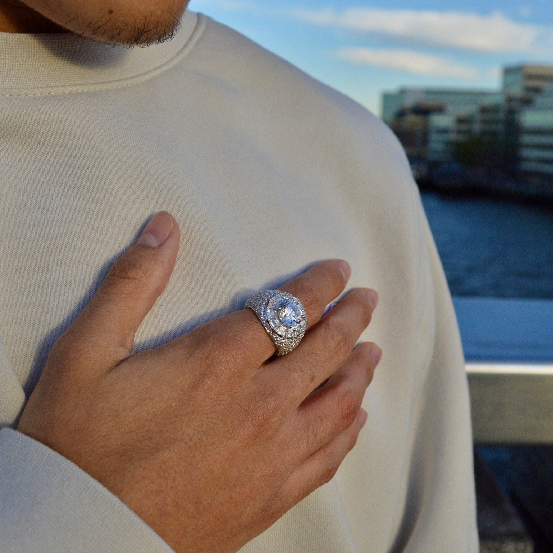 Solitaire Stone Ring 925 Sterling Silver