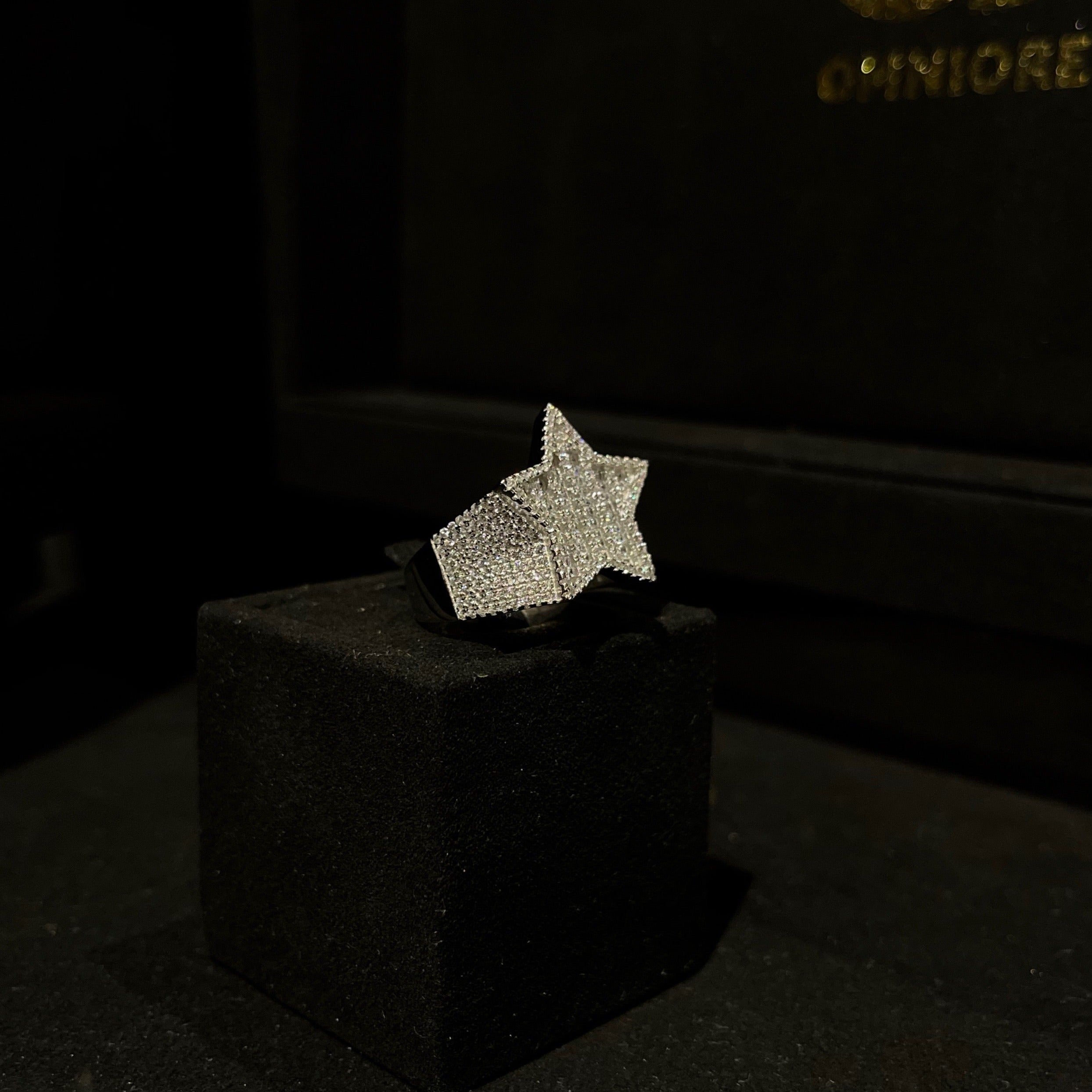 Baguette Star Ring 925 Sterling silver