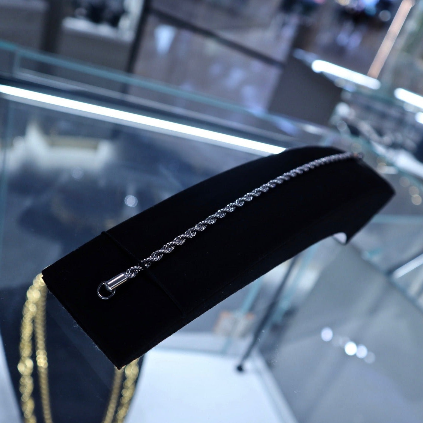 4mm Silver Rope Bracelet