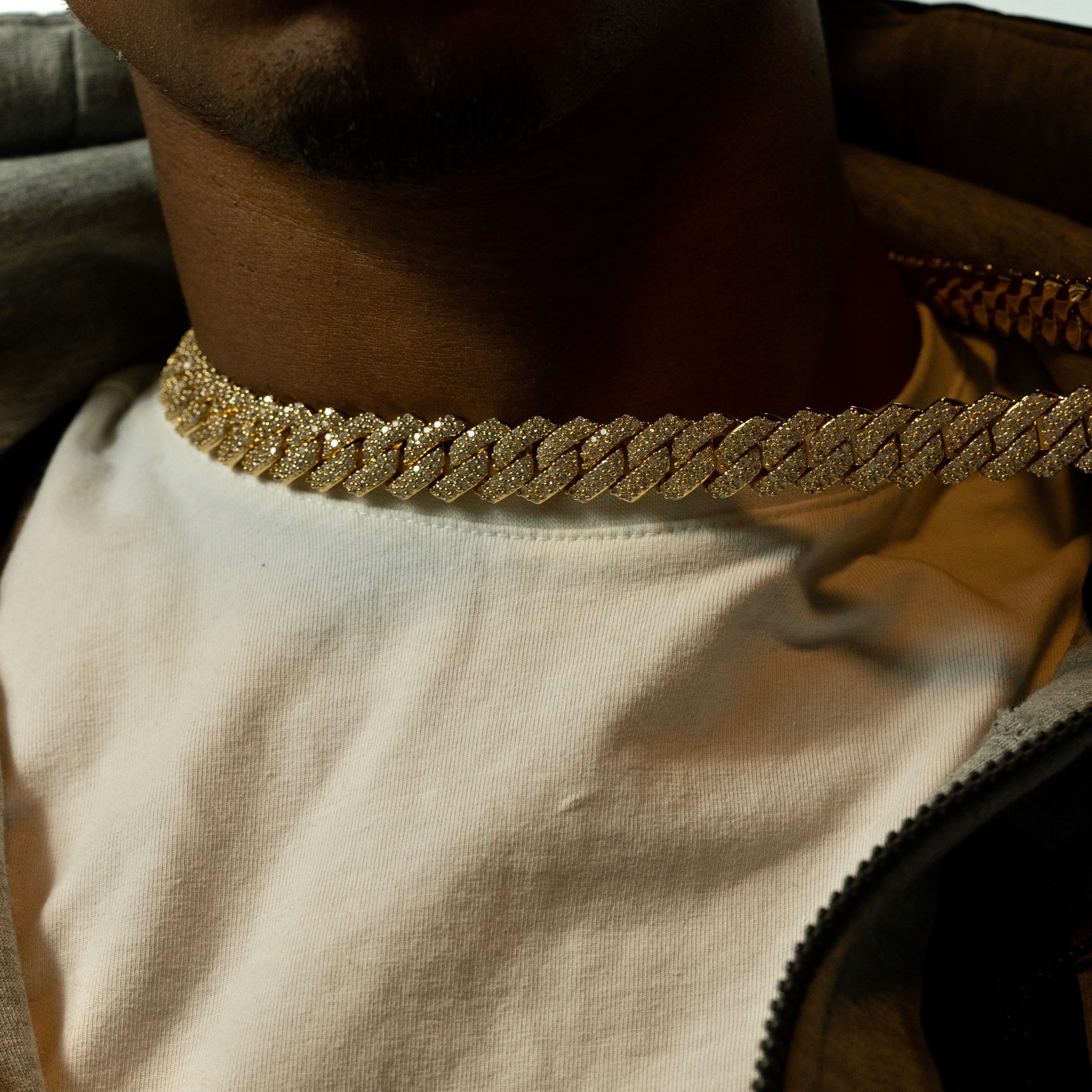 14mm Gold Prong Link Cuban Chain