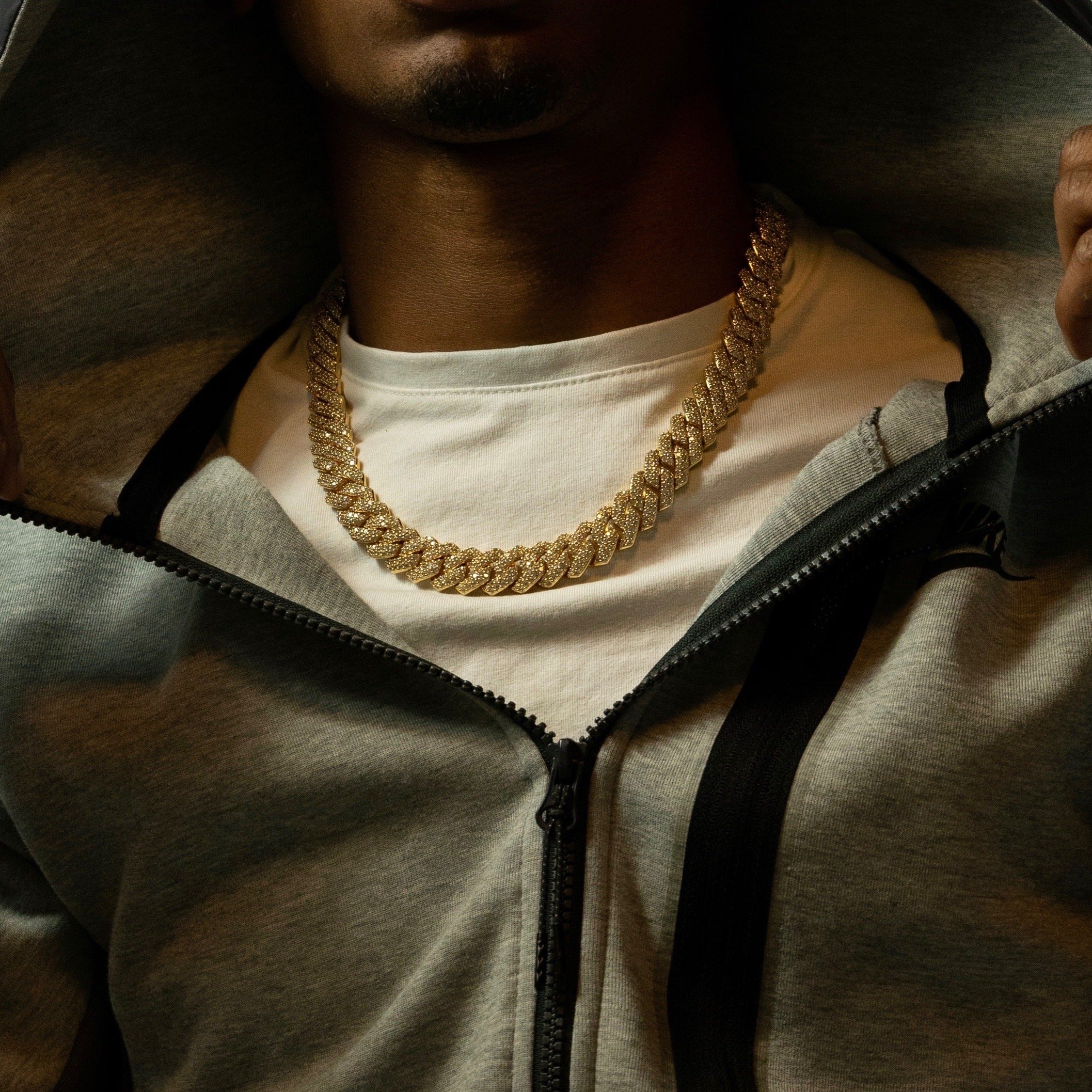 14mm Gold Prong Link Cuban Chain