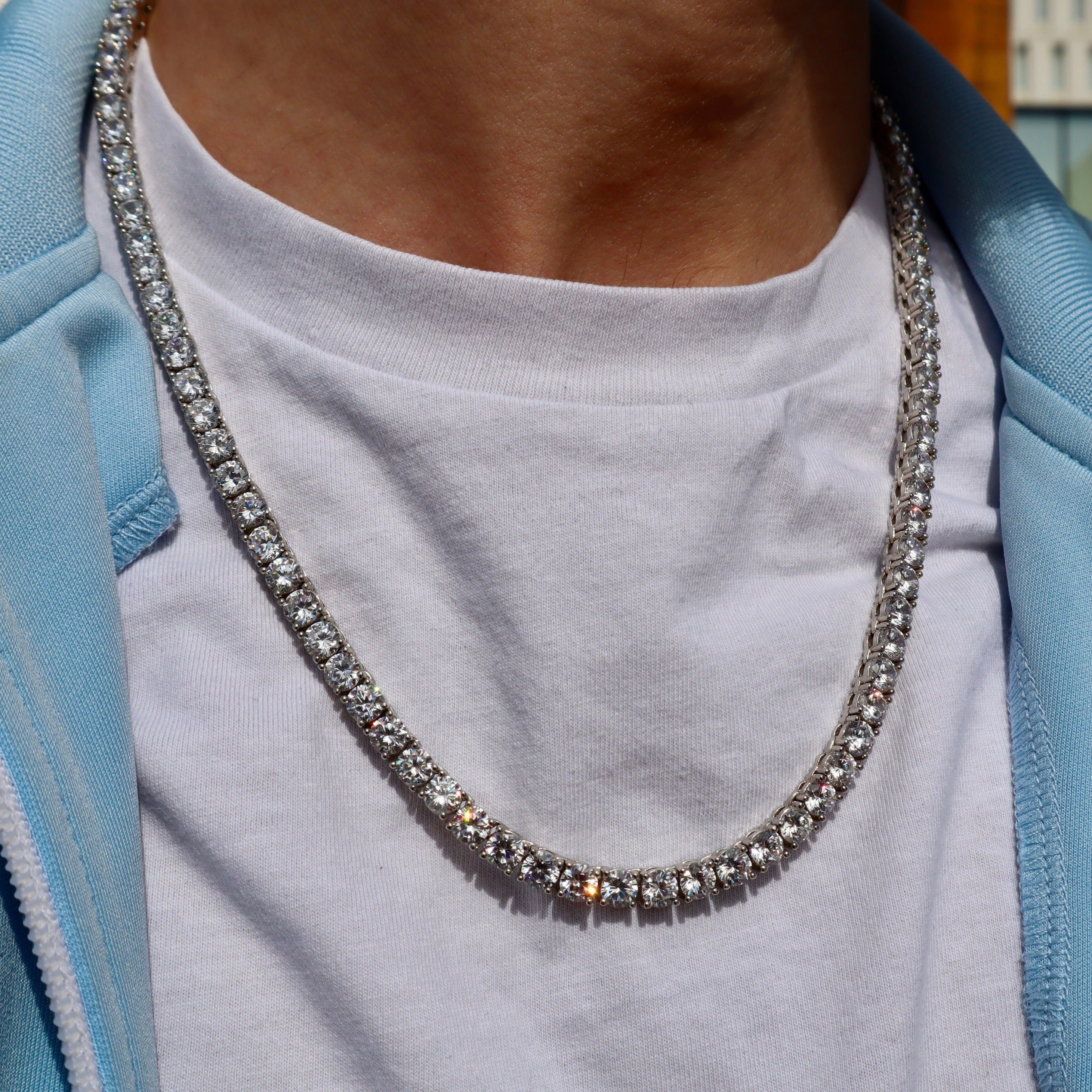 5mm Round Silver Tennis Chain