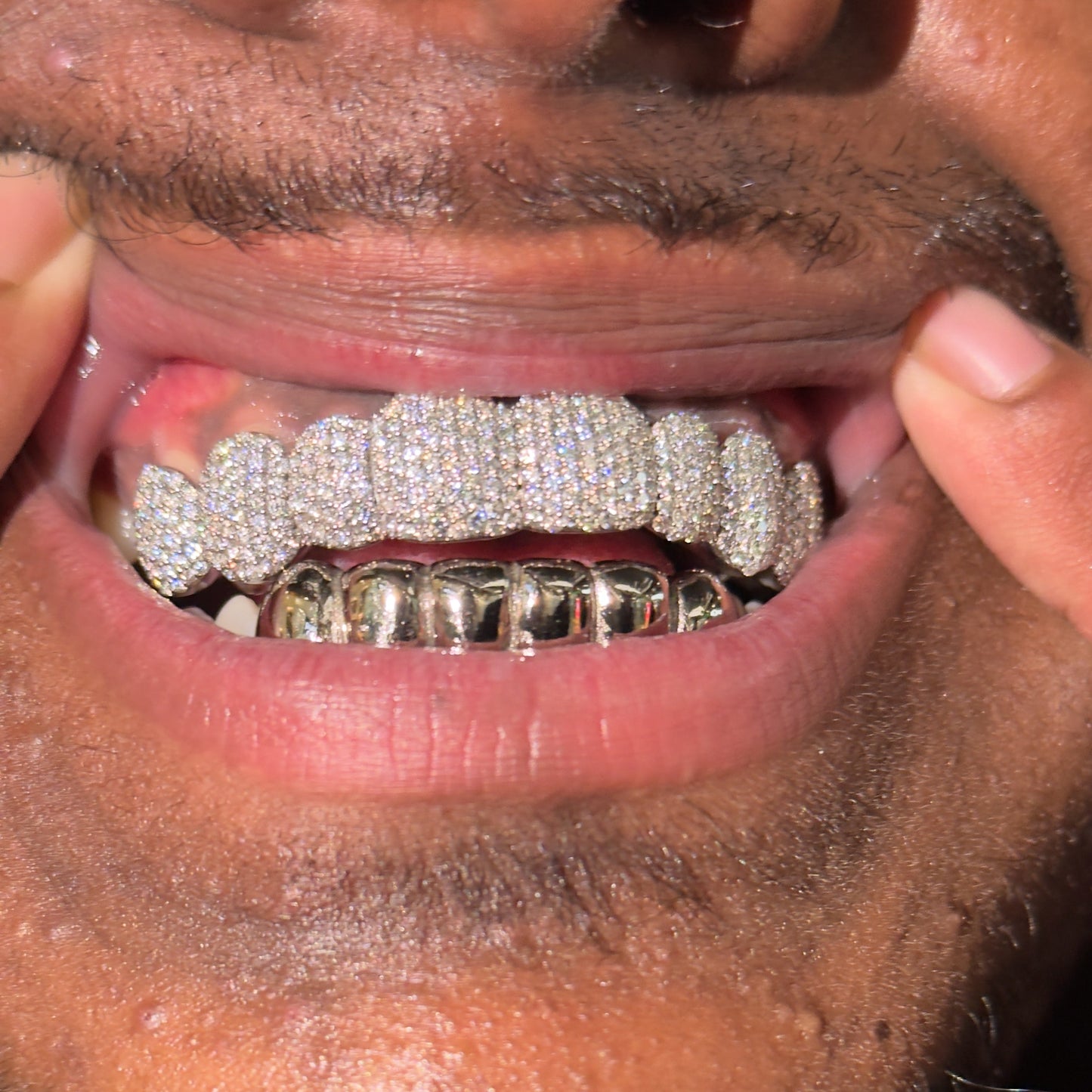 Iced Out Honeycomb Set Grillz