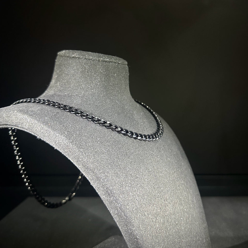 5mm Plain Black Curb Chain