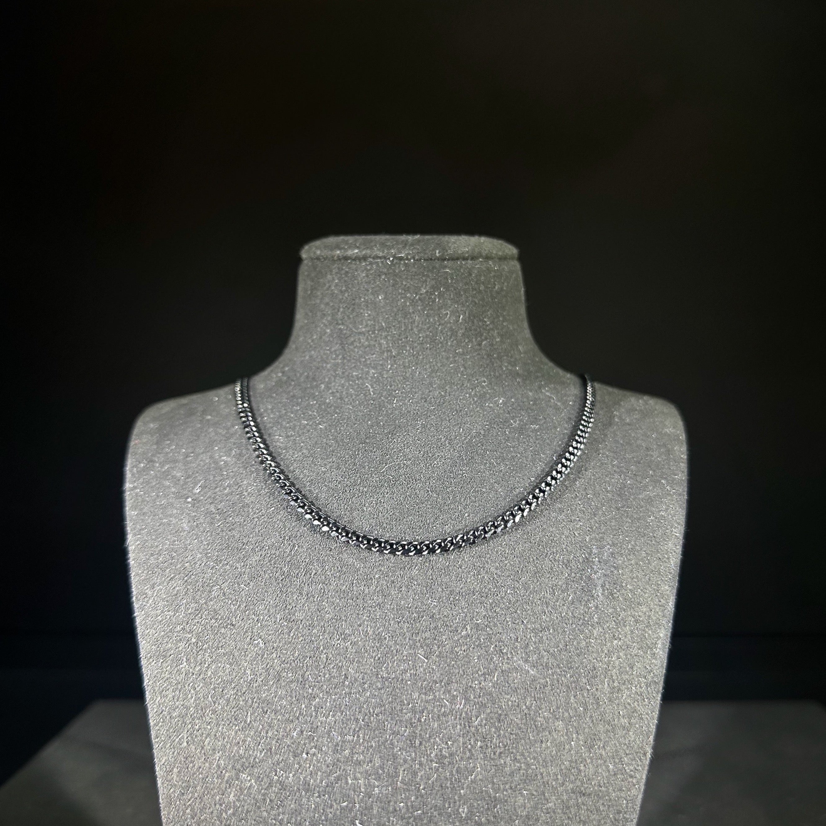 Micro 3mm Black Cuban Chain