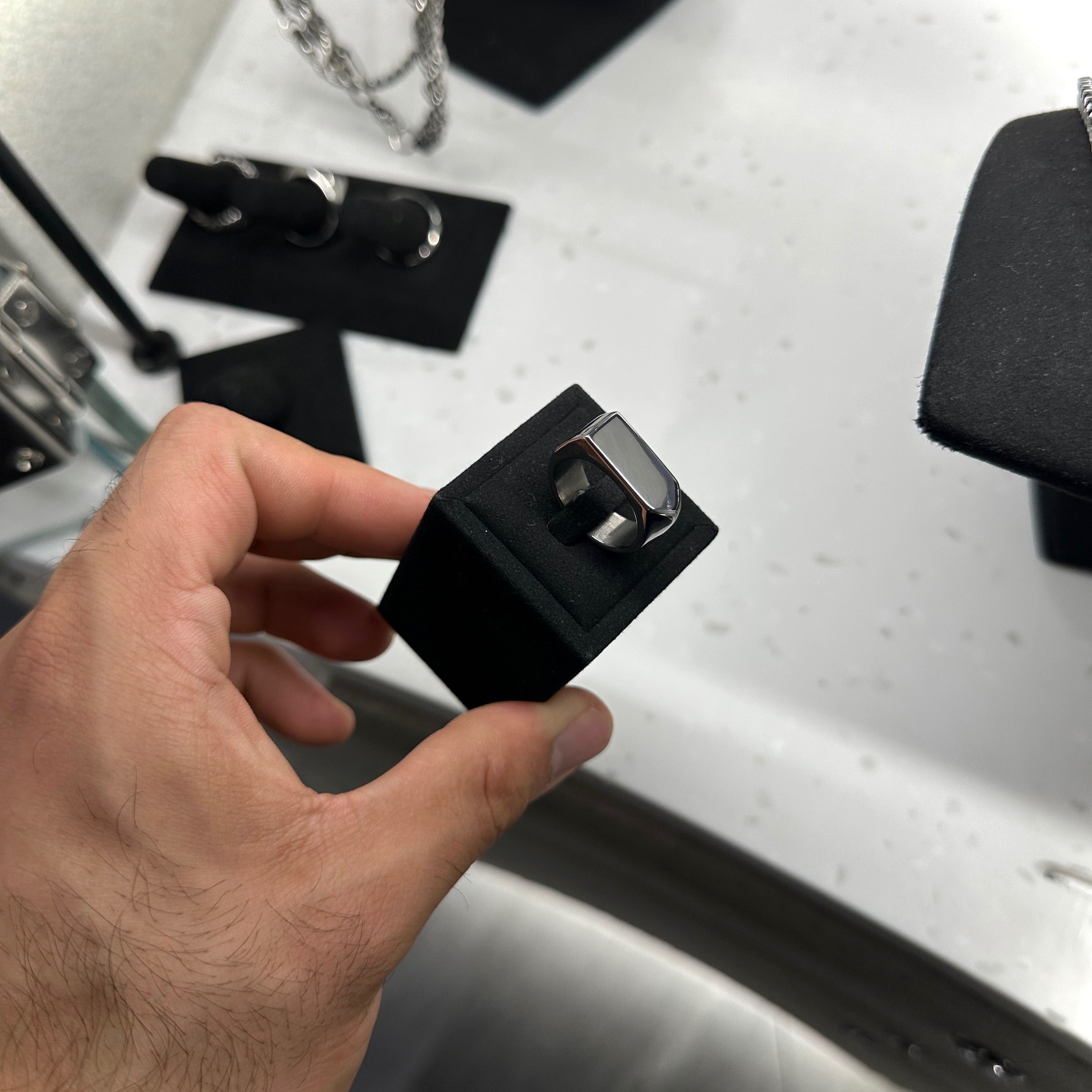 Edged Signet Omniproof Ring