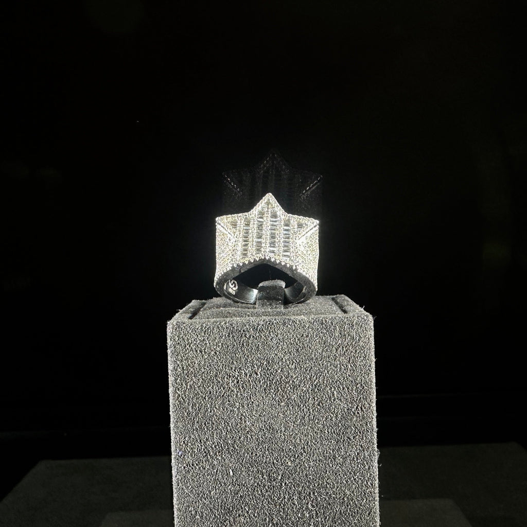 Baguette Star Ring 925 Sterling silver