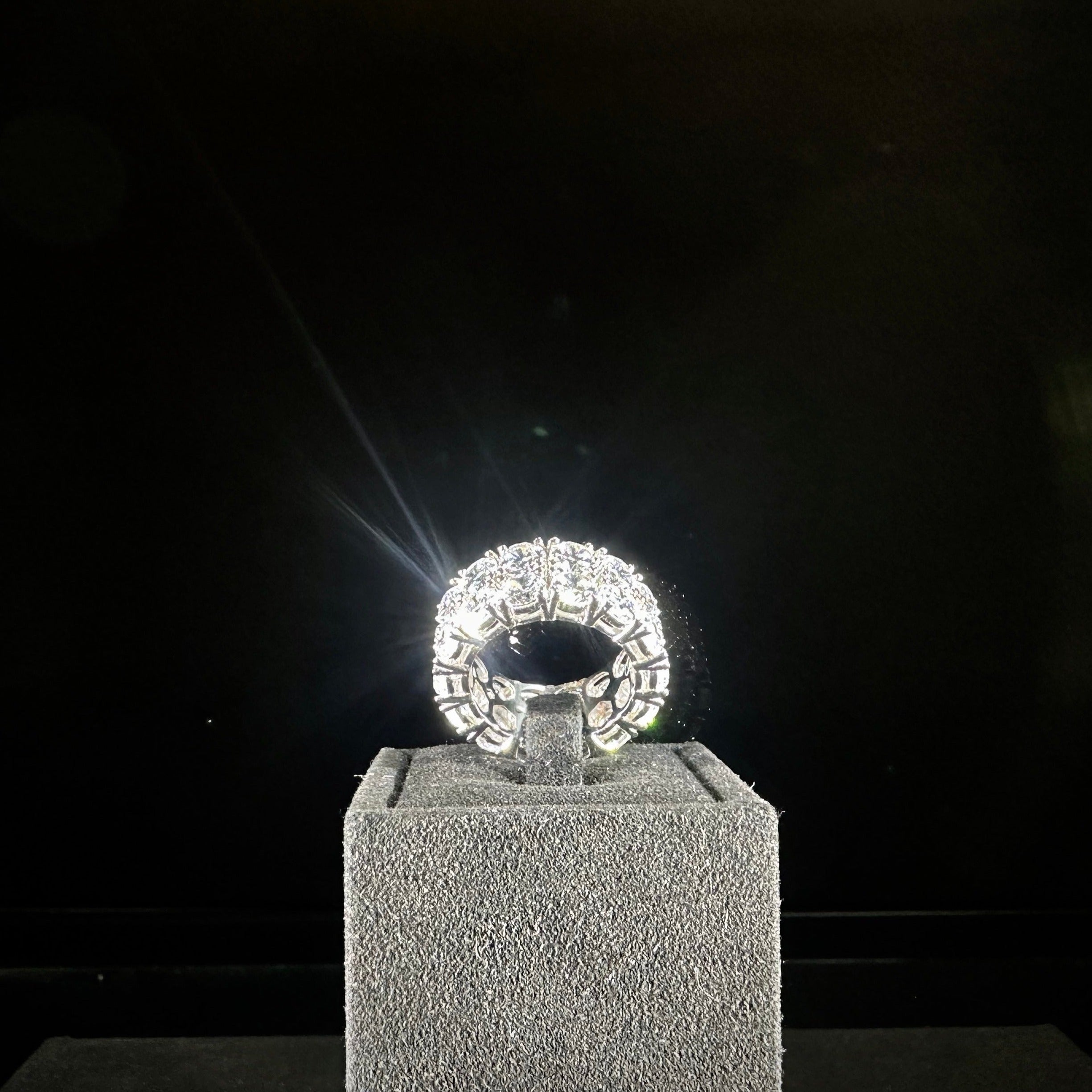 2 Row Tennis Ring 925 Sterling Silver