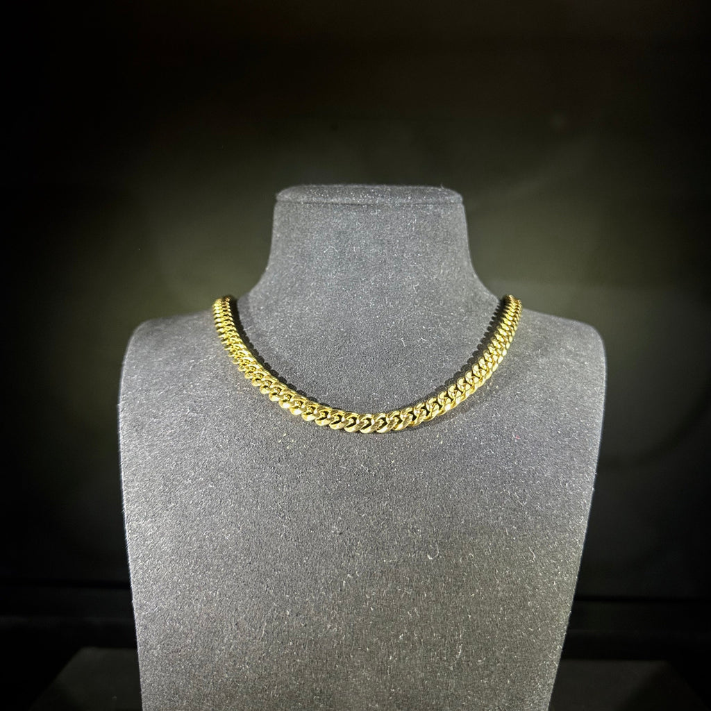 Gold 6mm Micro Cuban Chain Stainless steel
