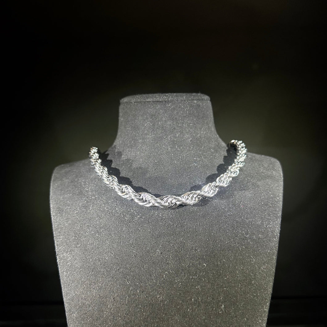 10mm Silver Rope Chain