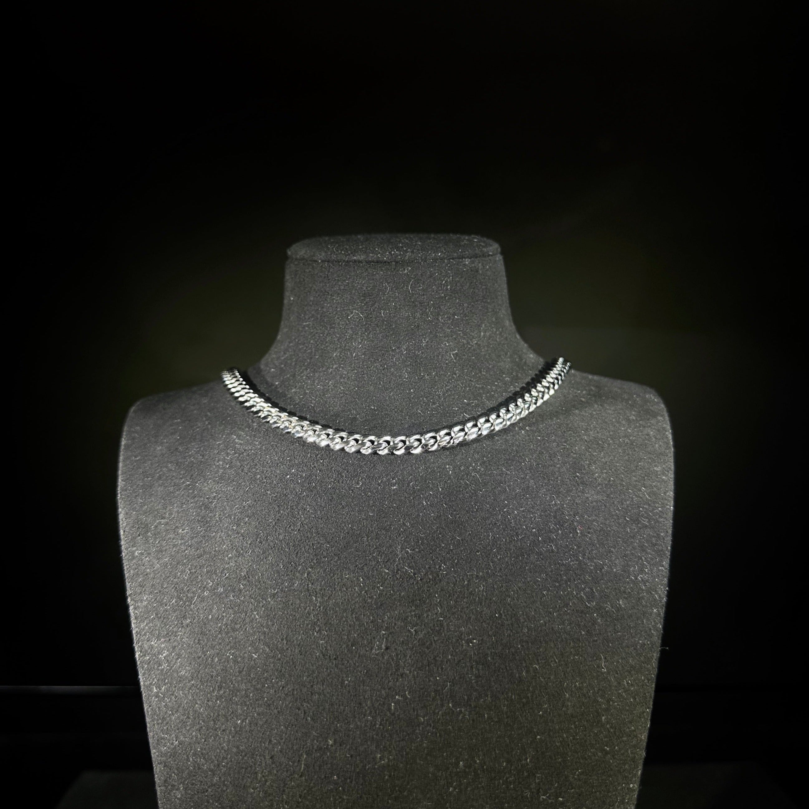 6mm Silver Micro Cuban Chain Stainless Steel