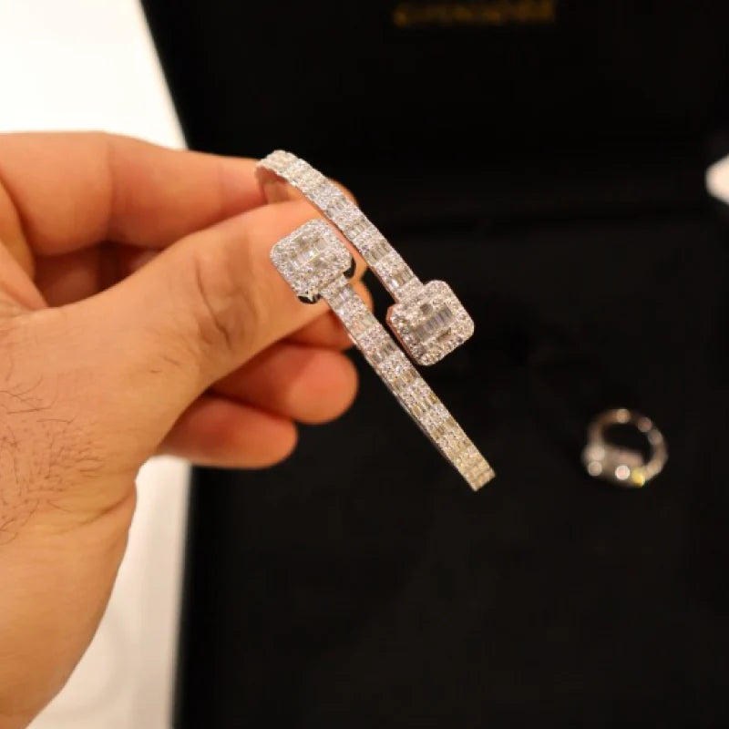 BAGUETTE BANGLE AND RING