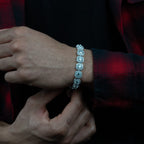 Solitaire Cluster Silver Tennis Bracelet
