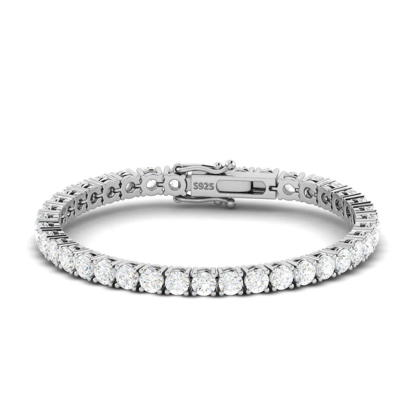 4mm 925 Sterling Silver Ladies Tennis Bracelet