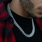 14mm Silver Prong Cuban Chain