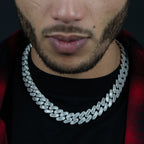 16mm Silver Baguette Cuban Chain