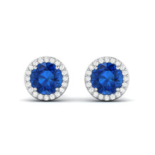 Load image into Gallery viewer, Deep Blue Halo Studs
