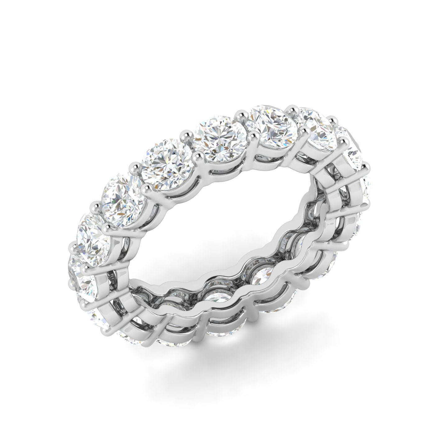 Round Cut Eternity Band Ring