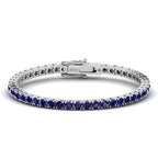 Lagoon Deep Blue Sterling Silver Tennis Bracelet
