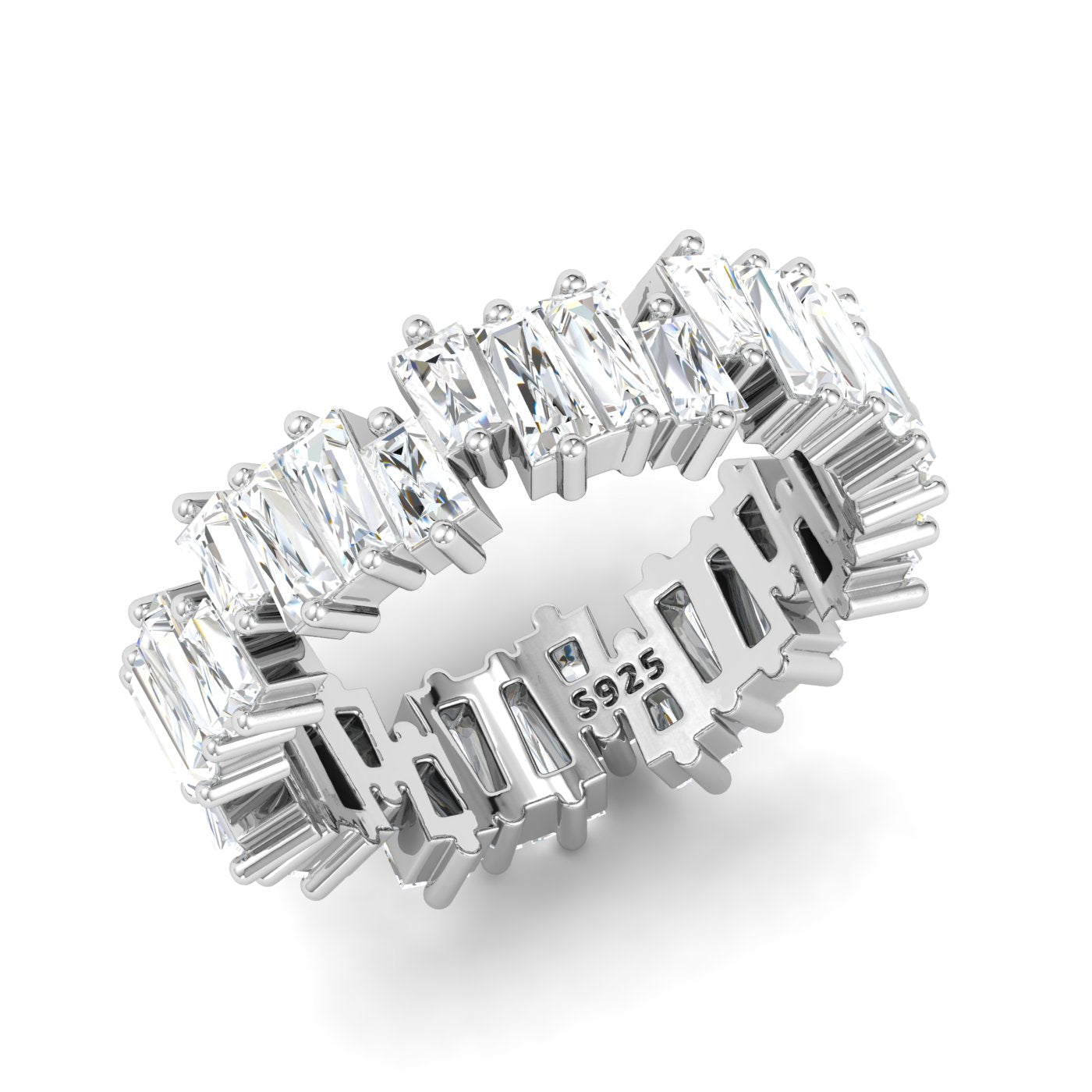 Silver Scattered Eternity Ring
