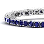 Lagoon Deep Blue Sterling Silver Tennis Bracelet