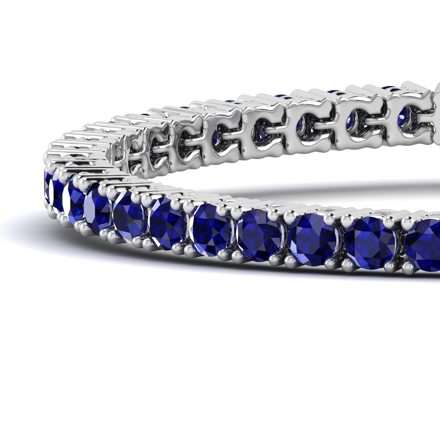 Lagoon Deep Blue Sterling Silver Tennis Bracelet