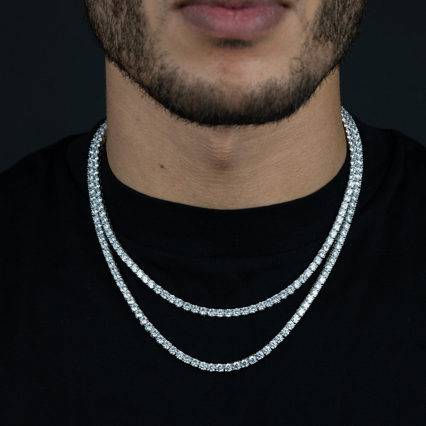 4mm Round Silver Tennis Chain