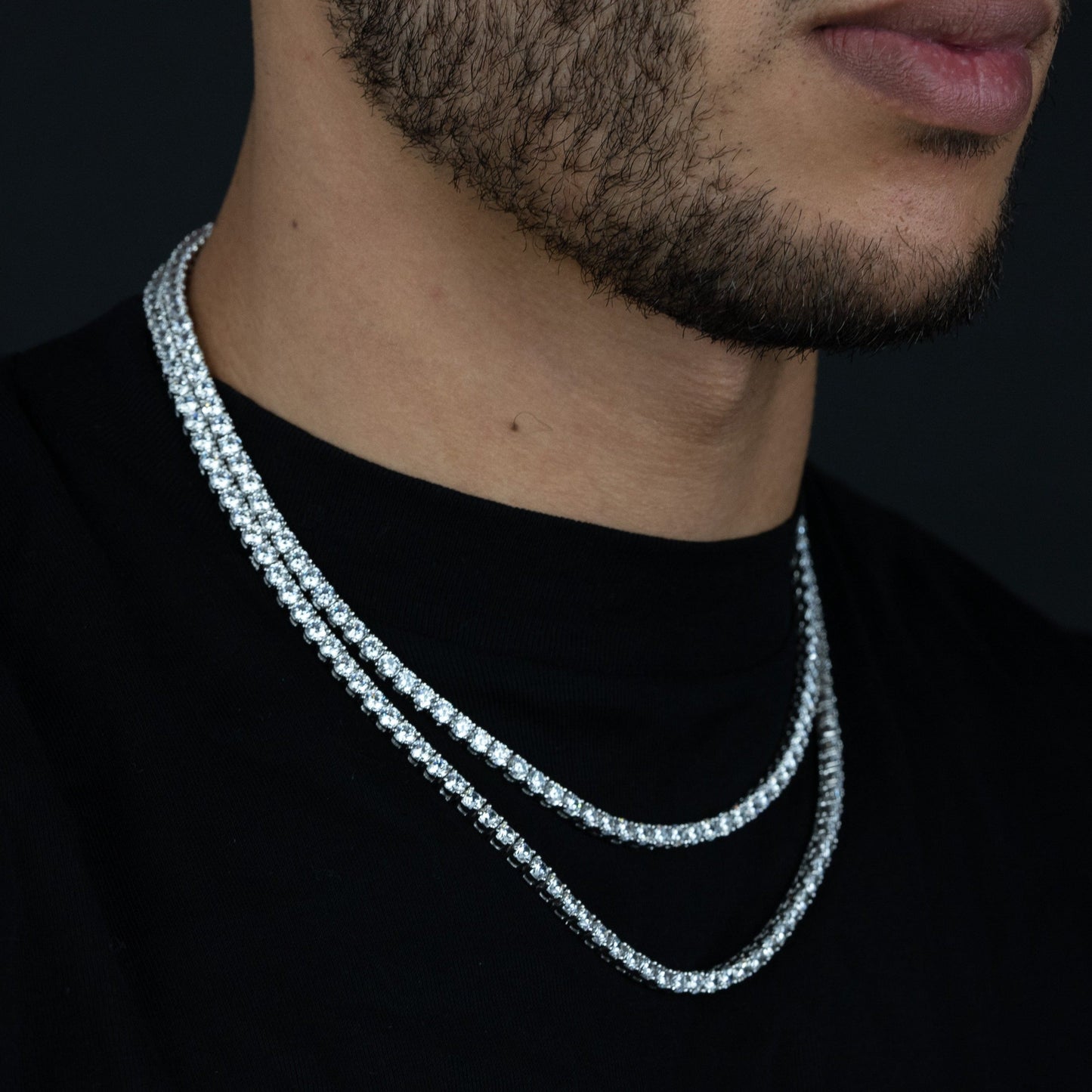 4mm Round Silver Tennis Chain