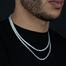 Load image into Gallery viewer, 4mm Round Silver Tennis Chain

