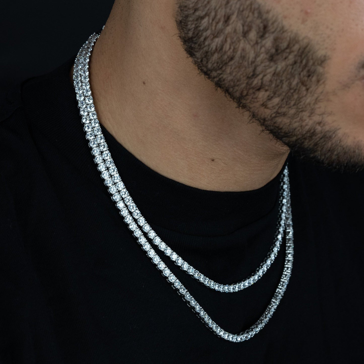 4mm Round Silver Tennis Chain