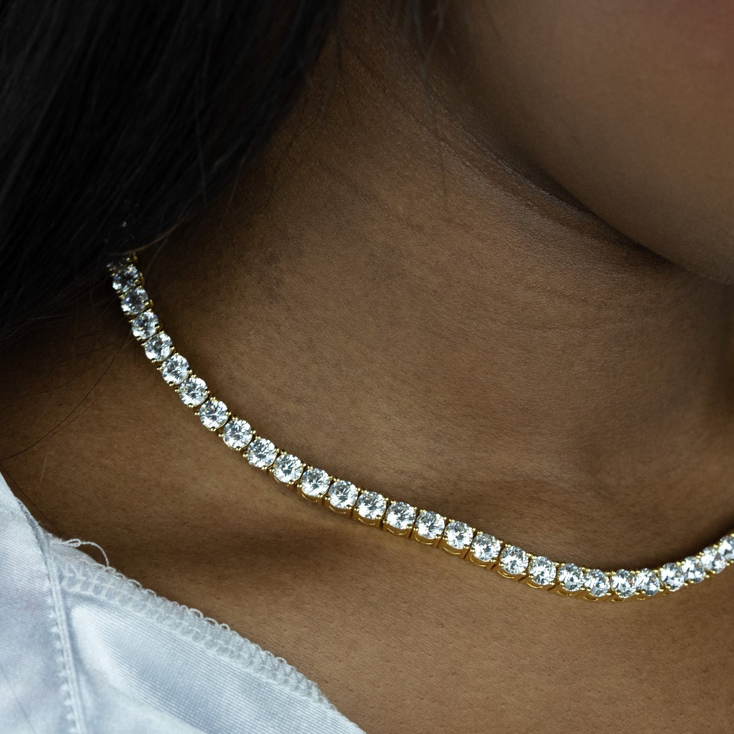 5mm Round Gold Tennis Choker