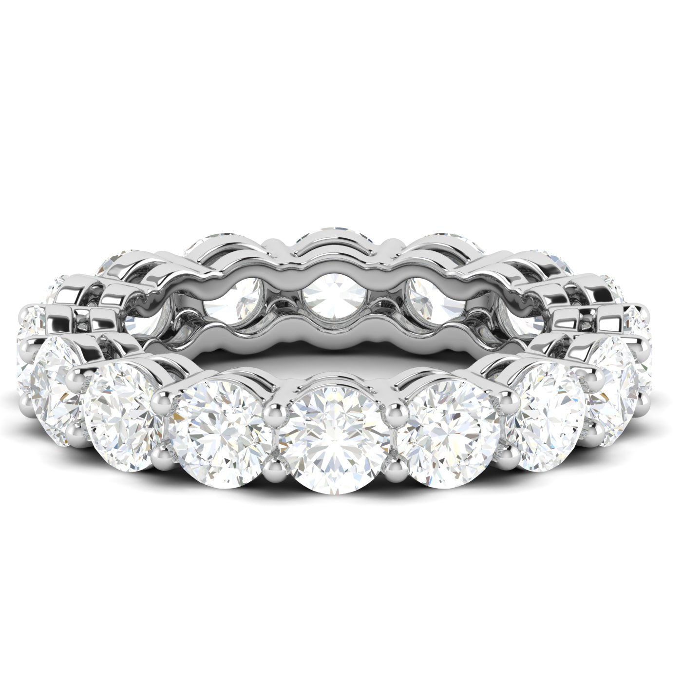 Round Cut Eternity Band Ring