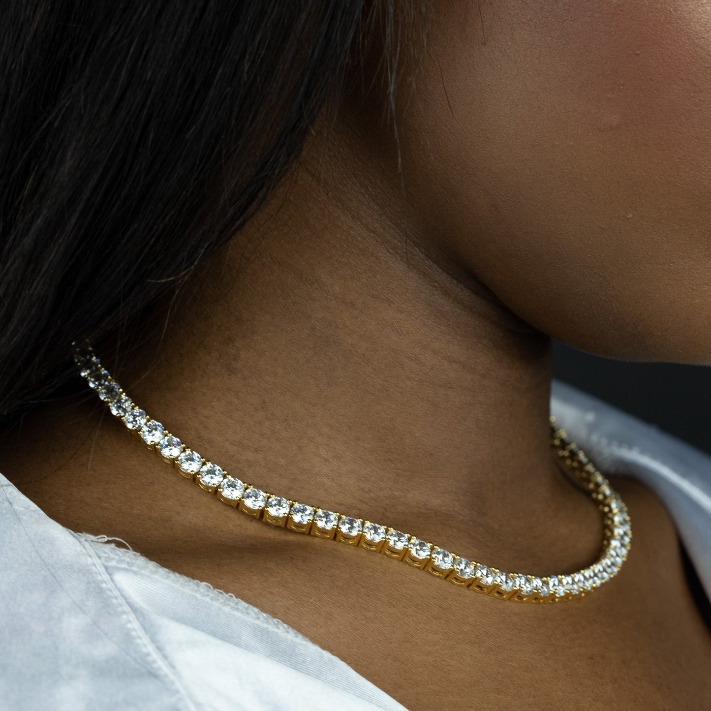 5mm Round Gold Tennis Choker