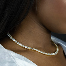 Load image into Gallery viewer, 5mm Round Gold Tennis Choker
