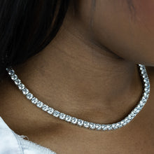 Load image into Gallery viewer, 5mm Round Silver Tennis Choker
