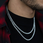 5mm Round Silver Tennis Chain