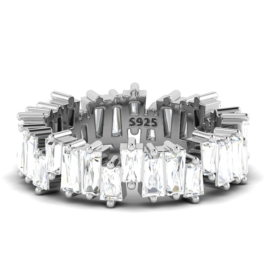 Silver Scattered Eternity Ring