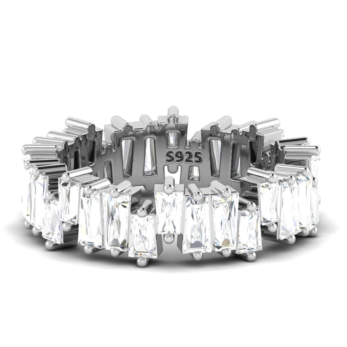 Silver Scattered Eternity Ring