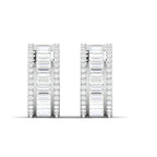 Bordered Baguette Cut Earrings