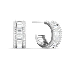 Load image into Gallery viewer, Bordered Baguette Cut Earrings
