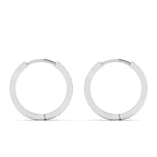 Silver-lined Single Row Hoops