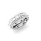 3 Row Baguette Eternity Band Ring